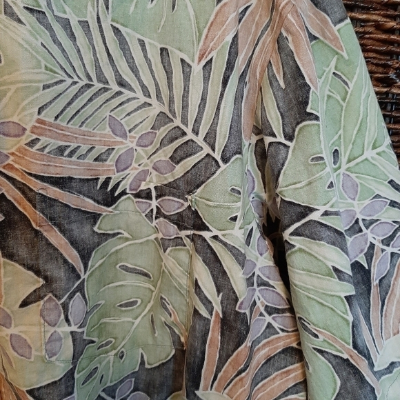 Kahala Reverse Dyed Hawaiian Shirt Tropical Beach Travel Vacation Size XXL - Picture 3 of 7